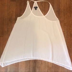 Shear White Tank Top